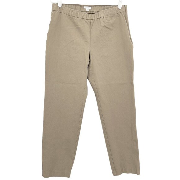J. Jill Women's Ankle Pants Size 16 Elastic Waist Zip Side Stretch Light Brown - Picture 1 of 11